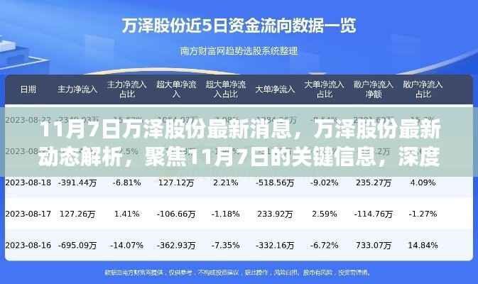 11月7日万泽股份最新动态深度解析,影响与前景展望