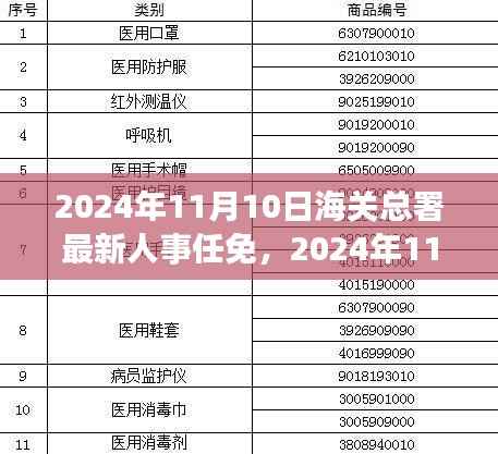 揭秘海关总署新任领导团队构成与期待,最新人事任免揭晓于2024年11月10日