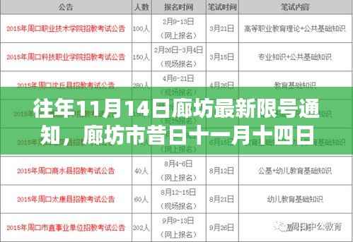 往年11月14日廊坊限号通知深度解析,背景、影响与地位探讨