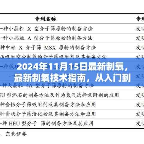 最新制氧技术指南,从入门到精通(初学者与进阶用户适用)——2024年制氧技术详解