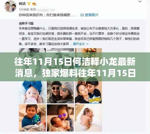 独家揭秘,何洁与释小龙的昔日动态揭秘,深度解析未来展望!