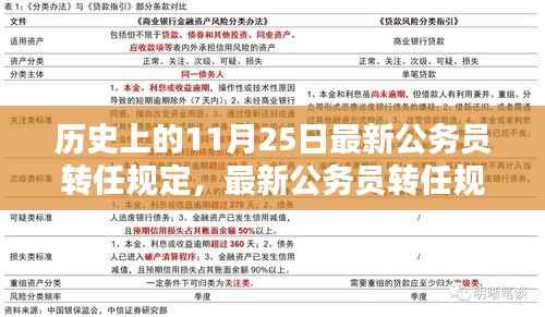 最新公务员转任规定详解及转岗任务指南,历史视角下的11月25日解读
