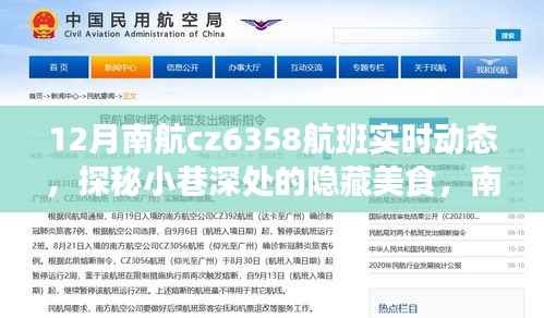 探秘小巷美食与南航CZ6358航班实时动态下的独特饕餮之旅