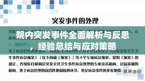 院内突发事件全面解析与反思,经验总结与应对策略