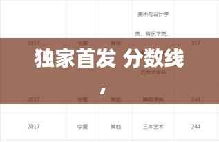 独家首发 分数线,