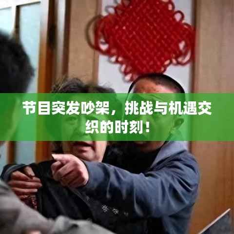 节目突发吵架,挑战与机遇交织的时刻!