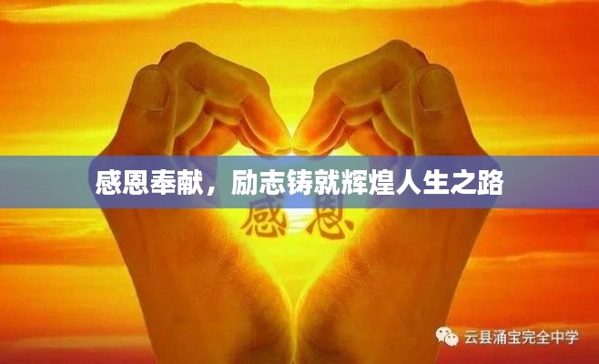 感恩奉献,励志铸就辉煌人生之路