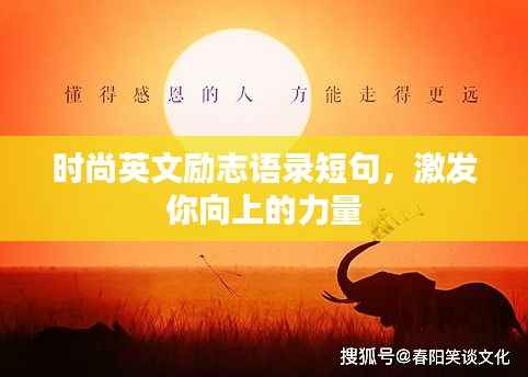 时尚英文励志语录短句,激发你向上的力量