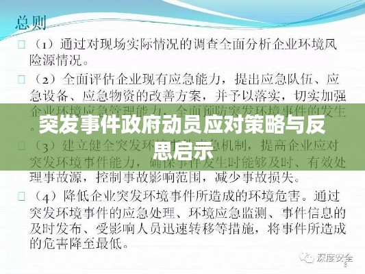 突发事件政府动员应对策略与反思启示