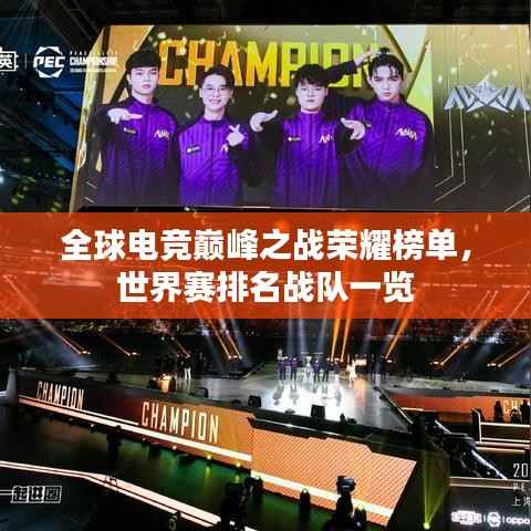 全球电竞巅峰之战荣耀榜单,世界赛排名战队一览