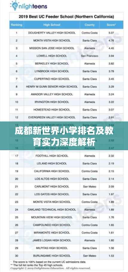 成都新世界小学排名及教育实力深度解析